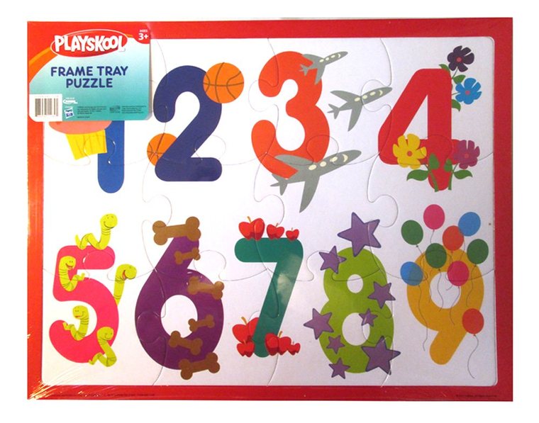 14" x 11" 12 Piece Number Puzzle with Frame Tray(2 Pack) view 2