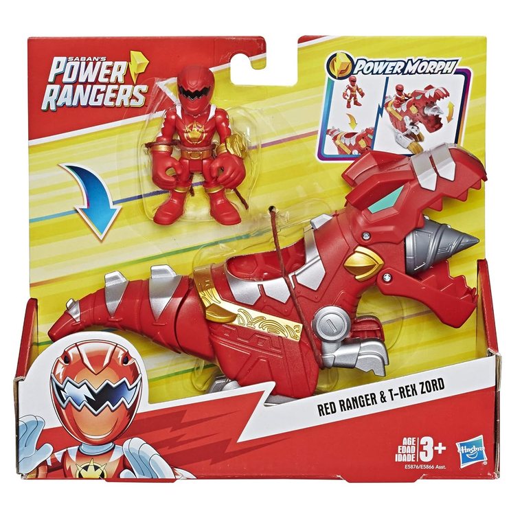 Power Rangers Red Ranger & T-Rex Zord view 2