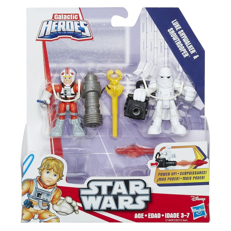 Star Wars Galactic Heroes Luke Skywalker and Snowtrooper view 2