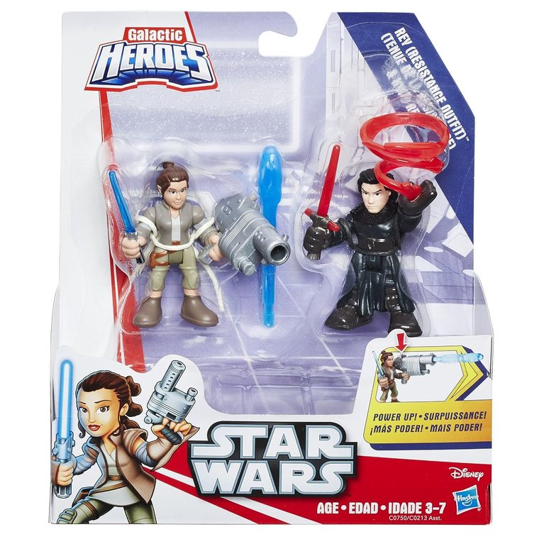 Star Wars Galactic Heroes Rey (Resistance Outfit) & Kylo Ren view 2